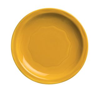 Syracuse China Plate w/ Cantina Carved Pattern & Shape, Flint Body, 6.25 in, Saffron