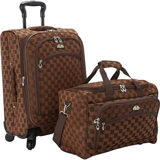 Madrid 2 Piece Spinner Luggage Set EXCLUSIVE Brown   American Fly