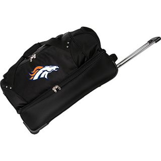 NFL Denver Broncos 27 Drop Bottom Wheeled Duffel Bag Black