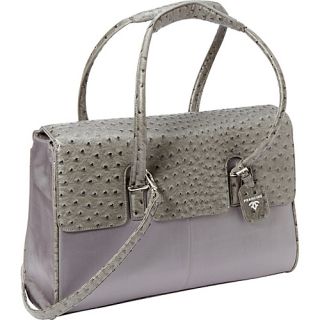 Francine Collection   15.6 Gray Ostrich London Laptop Case G