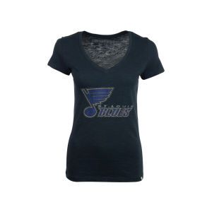 St. Louis Blues 47 Brand NHL Womens Vneck Scrum Hockey T Shirt