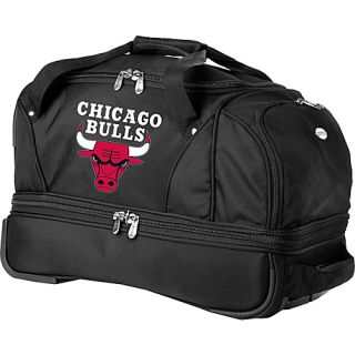 NBA Chicago Bulls 22 Drop Bottom Wheeled Duffel Bag Black