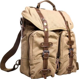 Tall 13 Casual Backpack Messenger Bag Khaki   Vagabond Travel