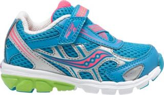 Girls Saucony Ride 6   Blue/Pink/Green Sneakers