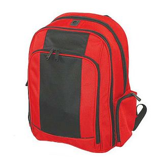 Triple Guest Computer Backpack   Red/Black