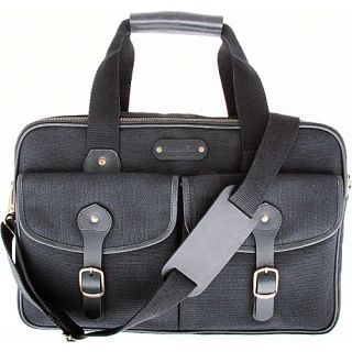 Turin Commuter Briefcase Black   Leatherbay Non Wheeled Business Case