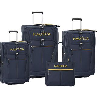 Helmsman 4 Piece Luggage Set Navy/Yellow   Nautica Luggage Sets
