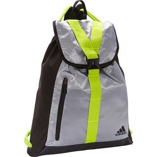 Ultimate Core Sackpack Mid Grey/Solar Slime   adidas School & Day Hiking