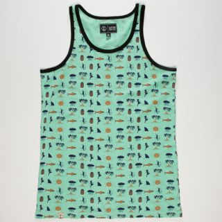 Tropic Shred Mens Tank Seafoam In Sizes Xx Large, Medium, X Large,