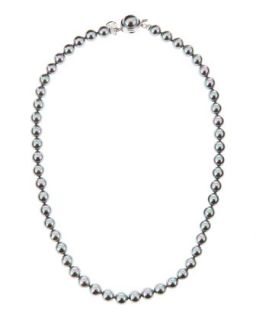 Gray Single Row Pearl Necklace