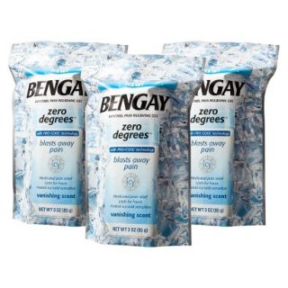 Bengay Zero Degree Menthol Pain Relieving Gel   3 Pack