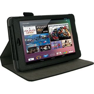 Dual View Vegan Leather Case for Google Nexus 7 Black   rooCASE Laptop S