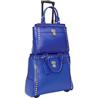 Pyramid Studs Laptop Rollerbrief and Tablet Tote Set Cobalt Blue   Cabr