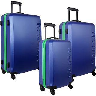 Ahoy 3 Piece Hardside Luggage Set Blue/Green   Nautica Hardside Luggage