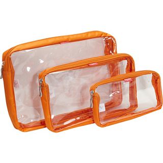 Clear Trio Baggs Orange/Pink   baggallini Packing Aids