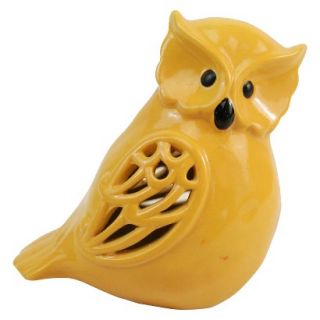5 Ceramic Owl Figurine   Yellow by Drew De Rose