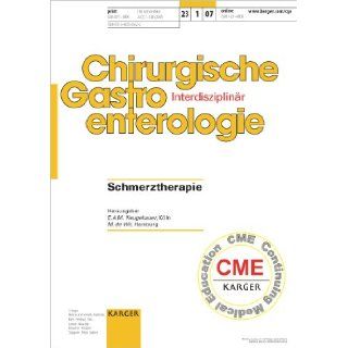 Schmerztherapie Spezialheft, Chirurgische Gastroenterologie 2007/ Special Issue, Surgical Gastroenterology 2007 (German Edition) E. A. M. Neugebauer, M. De Wit 9783805583022 Books