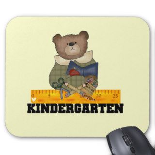 Bear with Ruler Kindergarten Tshirts and Gifts Mouse Pads