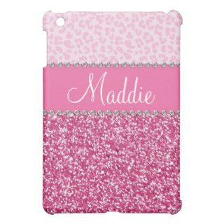 Pink Glitter Rhinestone Leopard BLING Case iPad iPad Mini Case