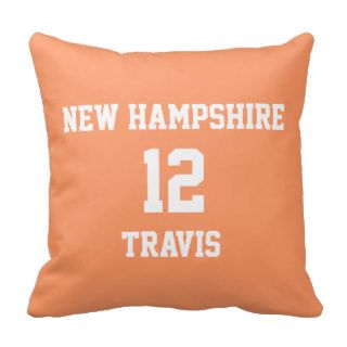 Muted Tangerine Sports Fan Custom Pillow