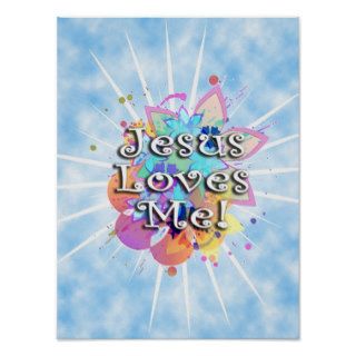Jesus Loves Me, Pastel Watercolor Poster