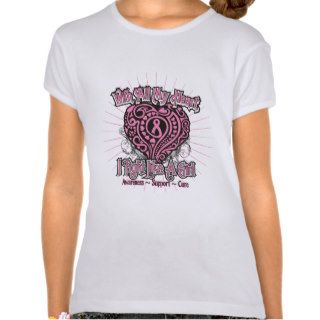 Breast Cancer Heart I Fight Like A Girl T Shirts