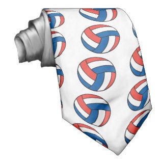 red white blue volleyball neck wear
