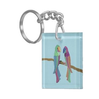 Parrot Love Keychain Acrylic Keychain