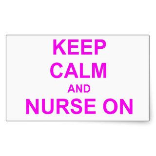 Keep Calm and Nurse On orange pink red Stickers