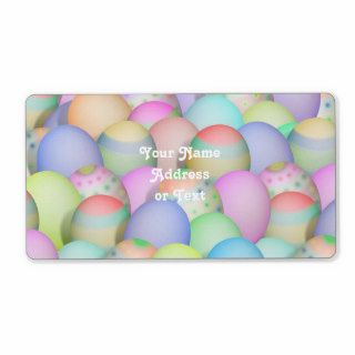Colored Easter Eggs Background Personalized Shipping Labels