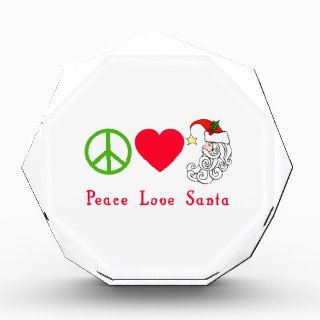 Peace Love Santa Claus Christmas Tshirt Acrylic Award