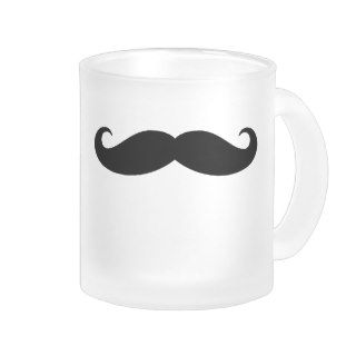 Funny Face Moustache Mustache Facial Hair Pattern Coffee Mugs