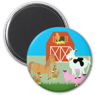 Barnyard Party Fridge Magnets