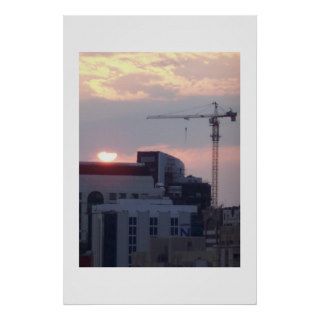 Working Sunset, Abu Dhabi, UAE Print