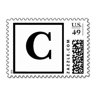 Monogram Letter C Postage Stamps