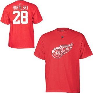 Reebok Detroit Red Wings Brian Rafalski Player Name & Number T shirt   XX Large  Sports Related Merchandise  Sports & Outdoors