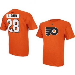 Philadelphia Flyers Reebok Claude Giroux #28 Name & Number Orange T Shirt (M) Clothing
