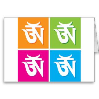 Auspicious Hindu OM / Aum Symbol Card