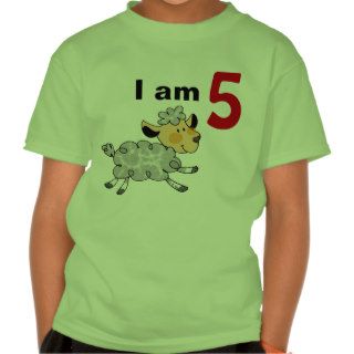 I am 5 years old today (cute little lamb) shirts