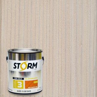 Storm System Category 3 1 gal. Country Club White Exterior Semi Solid Dual Dispersion Wood Finish 345C109 1