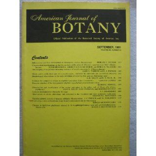 American Journal of Botany September 1981 Volume 68, Number 8 Knut Norstog Books