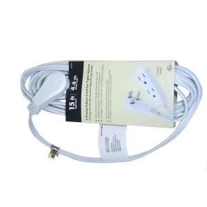 HDX 15 ft. 16/3 Indoor Extension Cord for Tight Spaces HD#433 950