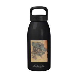 Pinky & her Parrot & Pirate Tattoo Reusable Water Bottles