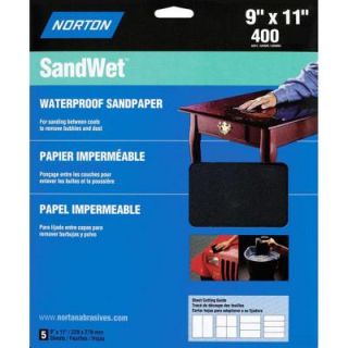 Norton 9 in. x 11 in. Wet Sanding Sheets (5 Pack) 48060