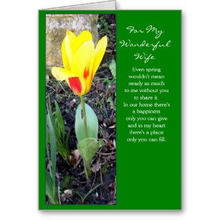 Happy Easter Wife Card   Tulip