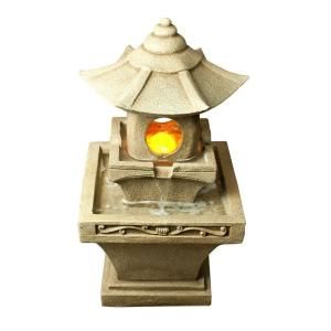 25.2 in. W x 14.96 in. L x 26 in. H Komoro Fountain with 6 LED Lights Y94140