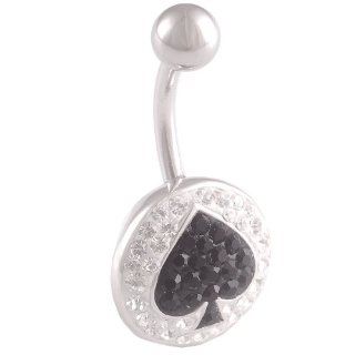 14 Gauge 3/8 belly rings navel bar piercing surgical steel unique button AMMG Jewelry Jewelry