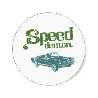 1965 Ford Mustang Convertible Round Sticker