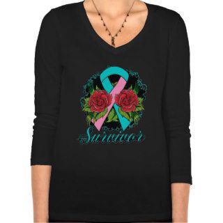 Hereditary Breast Cancer Survivor Rose Tattoo T Shirt
