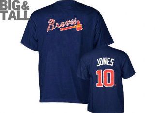 Chipper Jones Atlanta Braves Big & Tall Name & Number Tee  Sports Fan T Shirts  Sports & Outdoors
